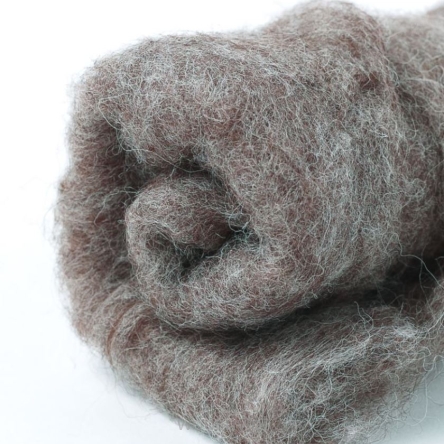 Wełna w błamie do filcowania MELANŻ BRĄZOWY