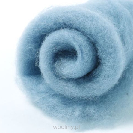 Wełna merynos w błamie do filcowania BŁĘKIT hiszpański