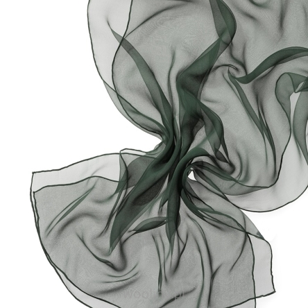 Szal jedwabny szyfon JODŁA 180x55cm do nuno filcowania 