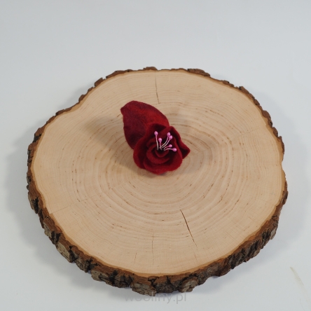 Damska broszka filcowa kwiat Czerwony