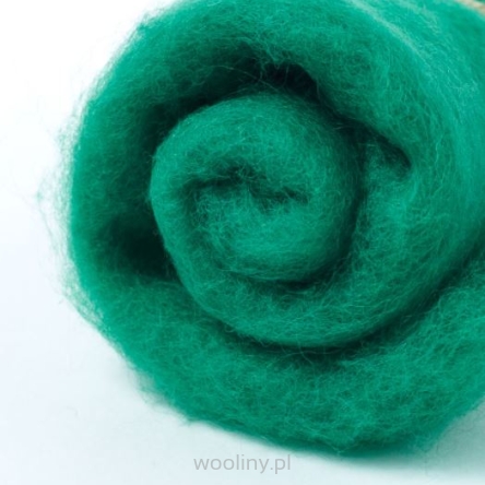 Wełna merynos w błamie do filcowania ZIELONA TRAWA