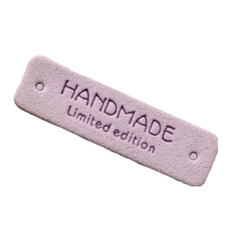 Etykietka metka naszywka Handmade JASNA LILA
