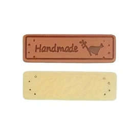 Naszywka metka etykietka z eko skóry Handmade