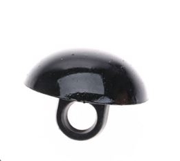 Czarne oczka guziki grzybki przyszywane 6mm do maskotek