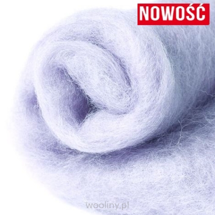 Wełna merynos w błamie do filcowania JASNY FIOLET