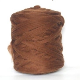 Wełna czesankowa do wyplatania koców 4,5kg CIEMNY CAMEL #21 