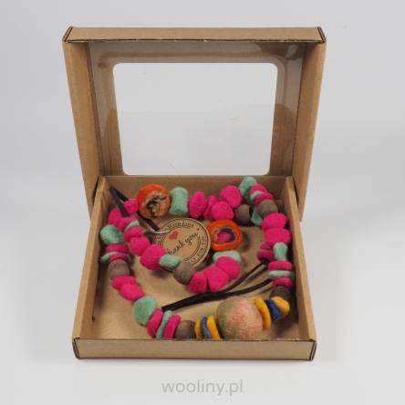 Filcowy koral naszyjnik Wesoły melanż