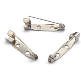 Baza do broszek metalowy SREBRNY 20x5 mm