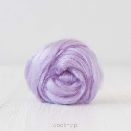 Jedwabna czesanka Tussah LAWENDA pastelowa