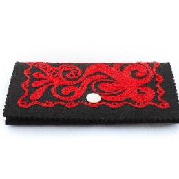 Etui czarno-czerwone