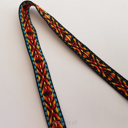 Tasiemka taśma etno boho folk aztecka żakardowa 12mm