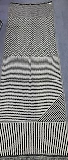 Damski etno szal z wełny merynosów dwustronny