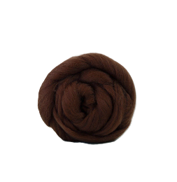 Wełna czesankowa 19mic KAKAOWY merynos australijski 