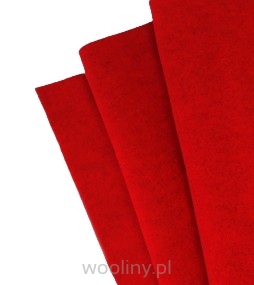 Filc wełniany 70% dekoracyjny 2mm TRUSKAWKOWY