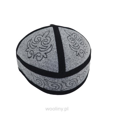 Męska czapka haftowana Melanż Szary (55,56,57,58,59,60,61cm)