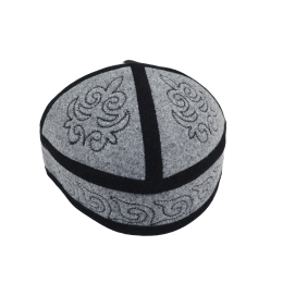 Męska czapka haftowana Melanż Szary (55,56,57,58,59,60,61cm)