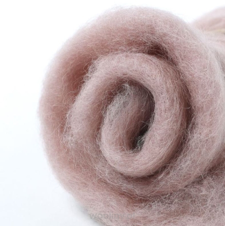 Wełna merynos w błamie do filcowania BRUDNY RÓŻ