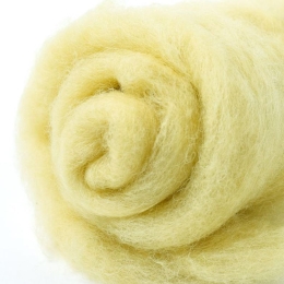 Wełna w błamie do filcowania SŁOMKOWY ŻÓŁTY