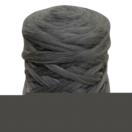 Wełna czesankowa MELANŻ SZARY #43 do filcowania i wyplatania koców