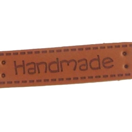 Naszywka metka etykietka z eko skóry Handmade