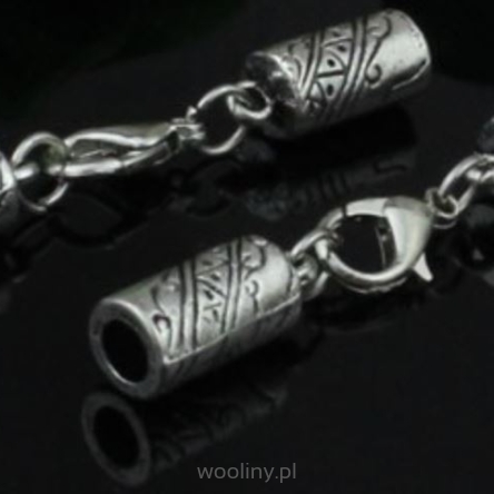 Zapięcie do naszyjnika bransoletki 5 cm, antyczne srebro.