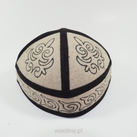 Męska czapka filcowa merino haftowana (57,58,59, 60,61cm)