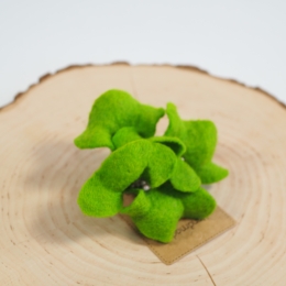 Damska broszka filcowa kwiat Zielony