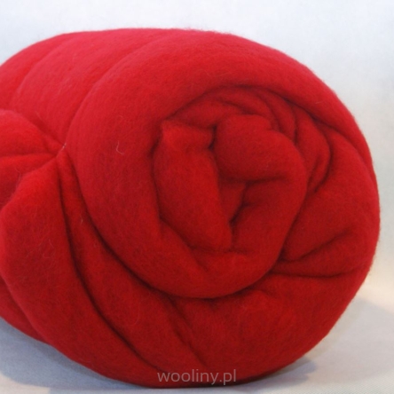 Gruba włóknina wełniana do filcowania CZERWONY