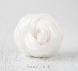 Czesanka bananowca do filcowania BIAŁY