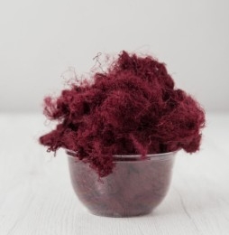 Czesanka jedwabna Sari do filcowania JAGODOWA