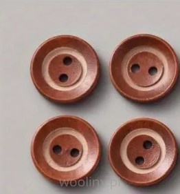 Guziki drewniane Ciemny Rudy lakierowane 18mm