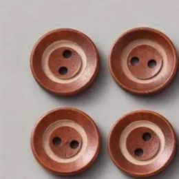 Guziki drewniane Ciemny Rudy lakierowane 18mm