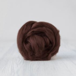 Czesanka bawełniana CZEKOLADOWA do filcowania