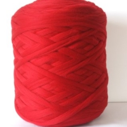 Wełna czesankowa Mini polska CZERWONY 3kg HURT