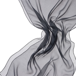 Szal jedwabny szyfon 3.5 GRAFIT 180x55cm do nuno filcowania 