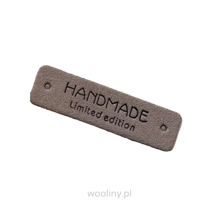 Etykietka metka naszywka Handmade SZARA