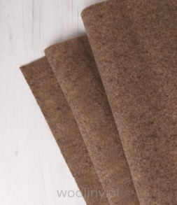 Filc wełniany 70% dekoracyjny 2mm Melanż Brązowy