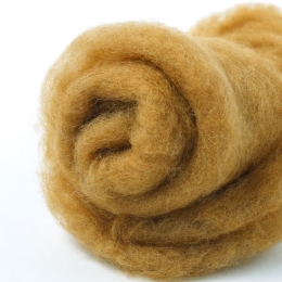 Wełna nowozelandzka w błamie do filcowania JASNY BRĄZ