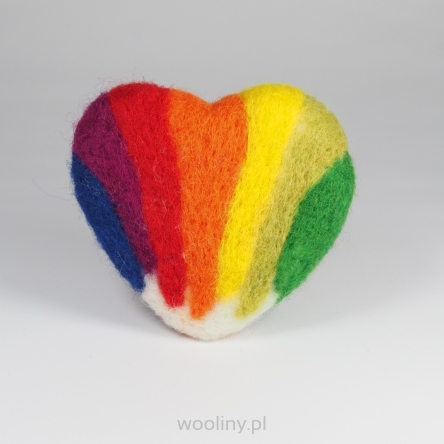 Seruszko serce filcowe do fotografii noworodkowej TĘCZA