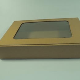 Eko pudełko opakowanie kraft Okienko 200x200x70mm