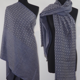 Damski męski szal z wełny z merynosów