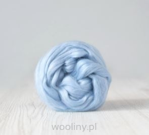 Czesanka bawełniana BŁĘKITNA do filcowania
