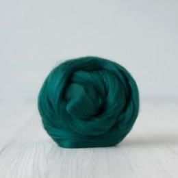 Czesanka bawełniana do filcowania BUTELKOWA ZIELONA