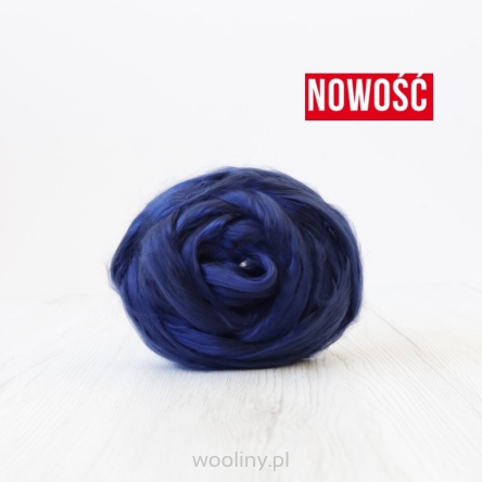 Czesanka Tencel Lyocell GRANATOWY z włókien roślinnych