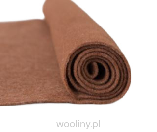 Filc wełniany 2mm Melanż brązu 30x30cm dekoracyjny