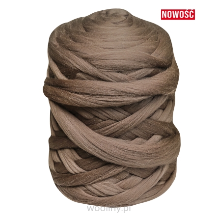 Wełna czesankowa 22-24mic JASNY BRĄZOWY 4,5kg HURT
