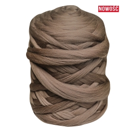 Wełna czesankowa 22-24mic JASNY BRĄZOWY 4,5kg HURT