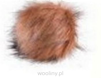 Pompon do czapki eko futra lis futrzany RUDY