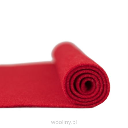 Filc wełniany 2mm CZERWONY 30x30cm dekoracyjny