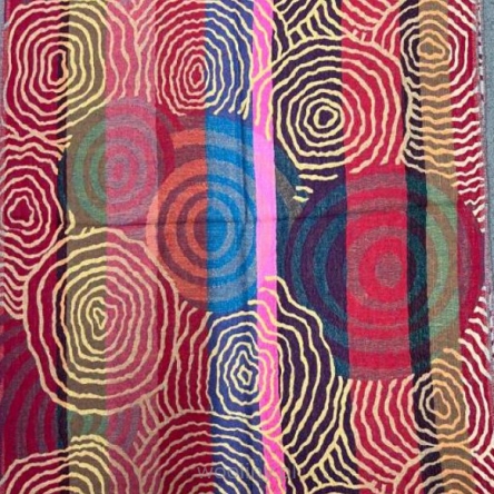 Damski szal ciepły z wełny merynosów Kolorowy